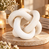 Modern White Knot Sculpture