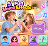 Mini Kids Karaoke Speaker Set with Wireless Microphones & LED Lights