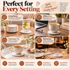 Elegant Marble Coaster Set with Gold Holder