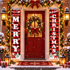 Merry Christmas Buffalo Plaid Porch Banner Set