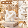 Modern White Knot Sculpture