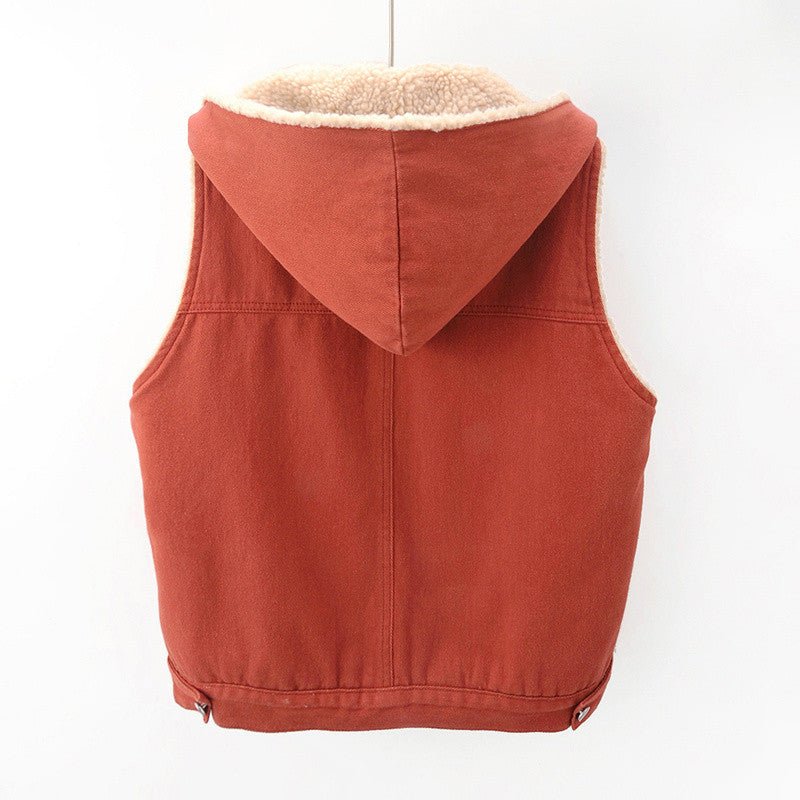 Harper Sherpa Denim Vest - Aries x Rose