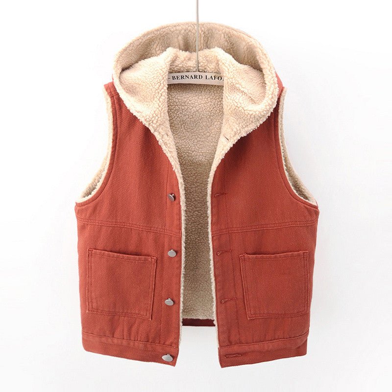 Harper Sherpa Denim Vest - Aries x Rose