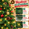 4FT Pre-Lit Artificial Christmas Tree with Pine Cones & Ornaments