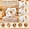 Modern White Knot Sculpture