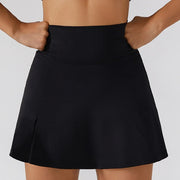 CloudHide High-Waist Tennis Skirt Shorts (Skort)