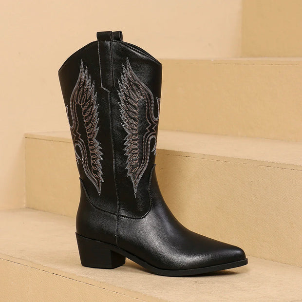 Celestia High-Knee Cowgirl Boots for Women