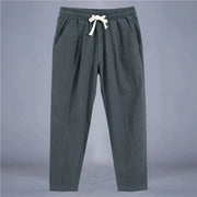 Arden Cotton-Linen Drawstring Pants