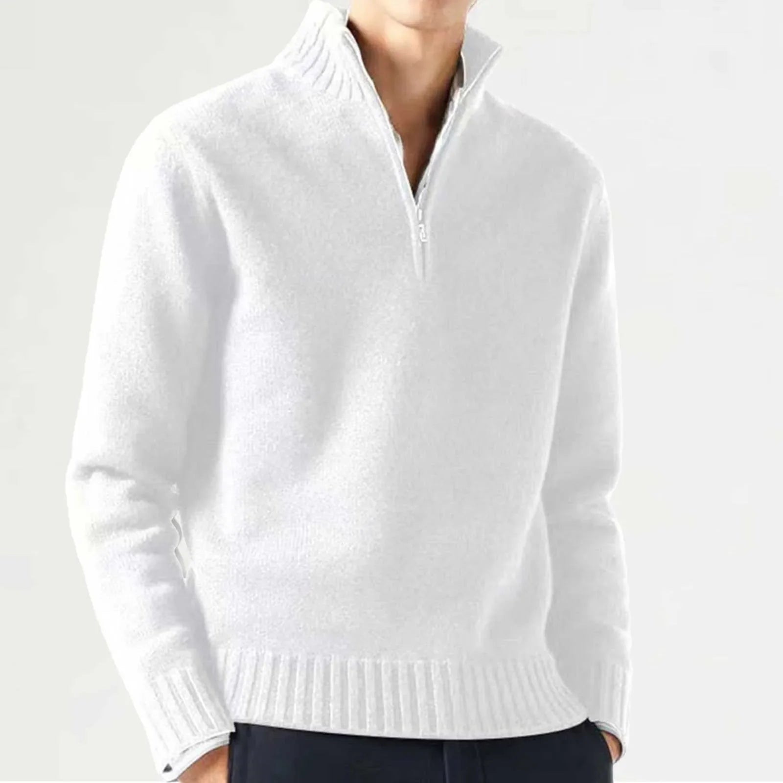 Men's Cashmere Zipper Sweater - Aries x Rose