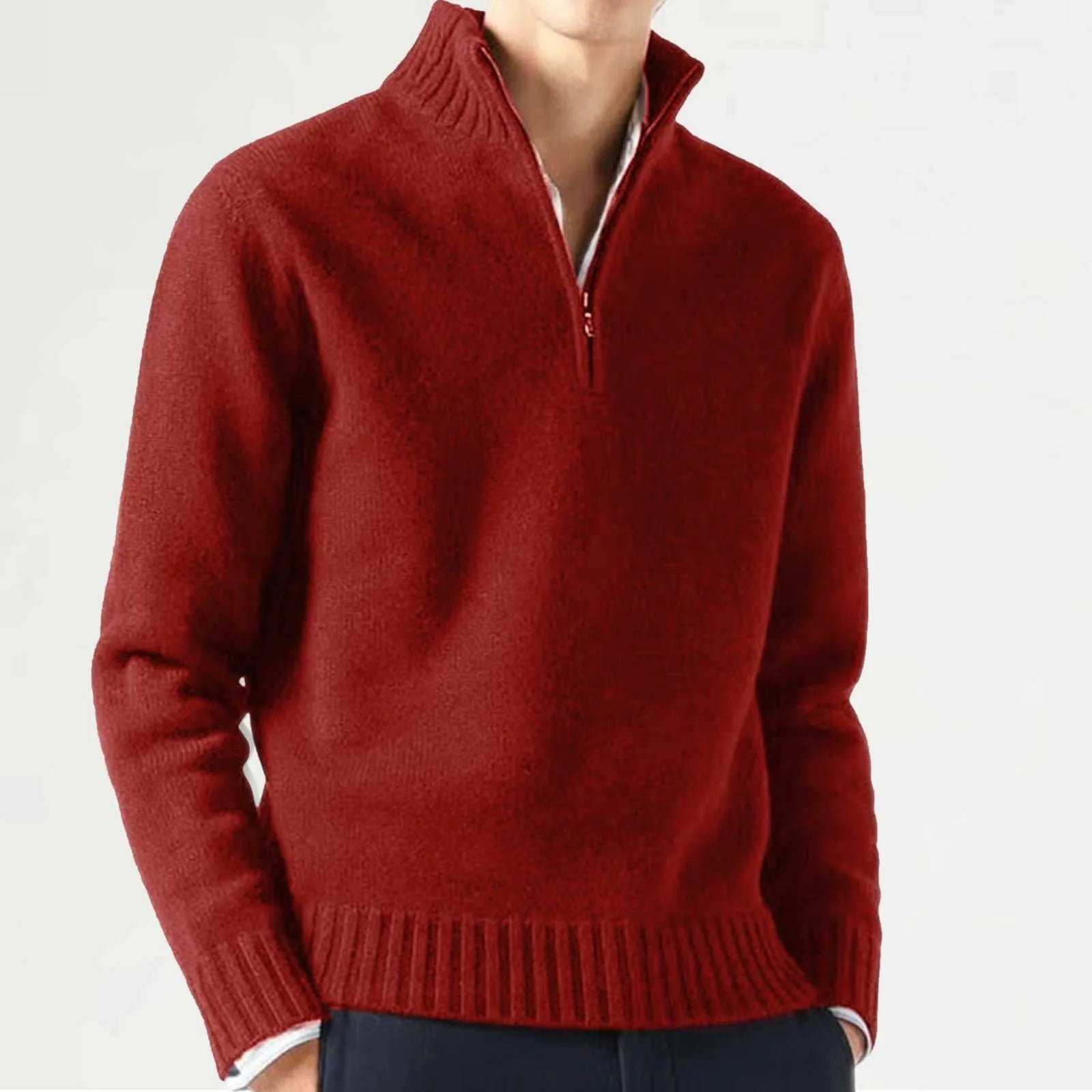 Men's Cashmere Zipper Sweater - Aries x Rose