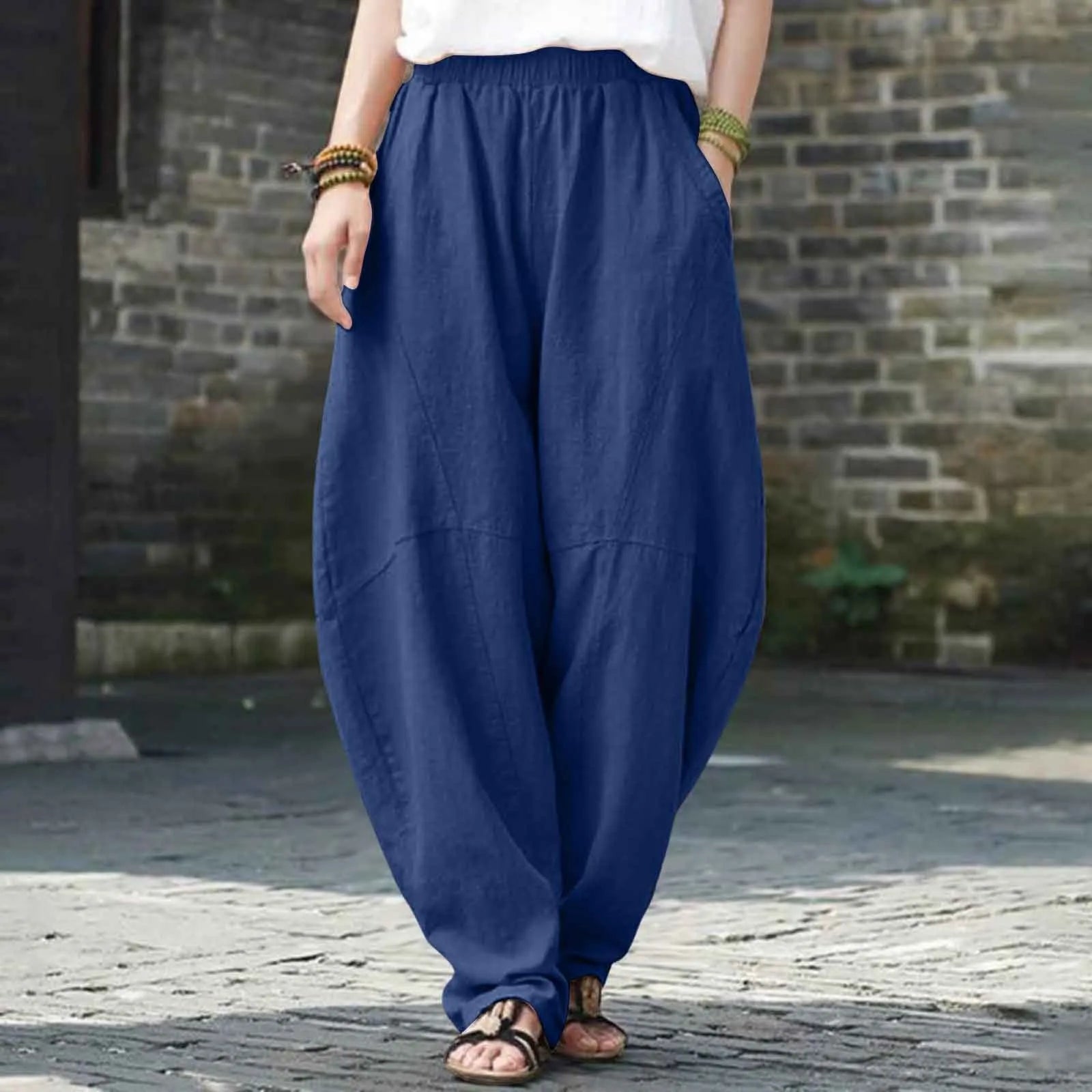 Eloria Linen Harem Pants - Aries x Rose