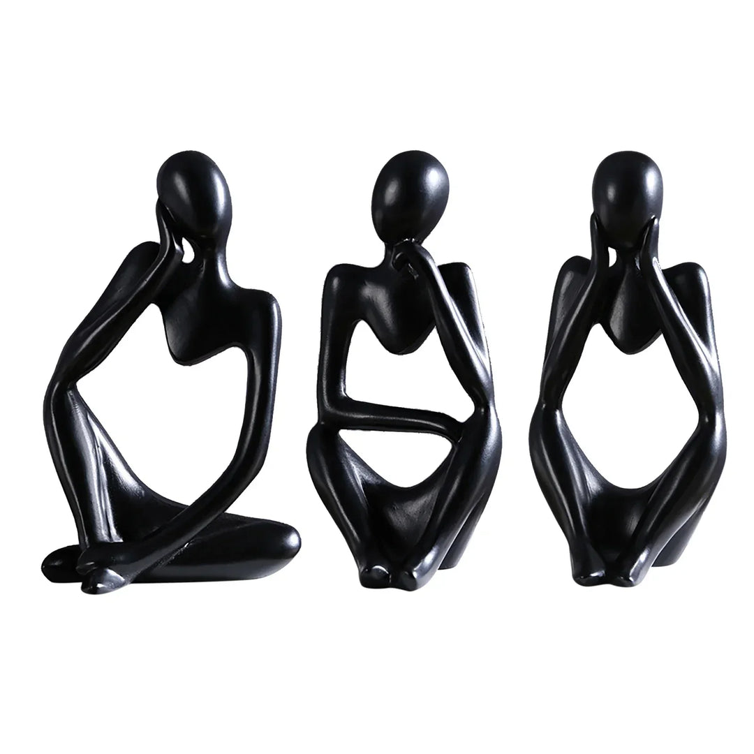 3 Piece Abstract Figurines