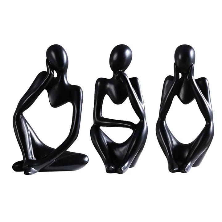 3 Piece Abstract Figurines