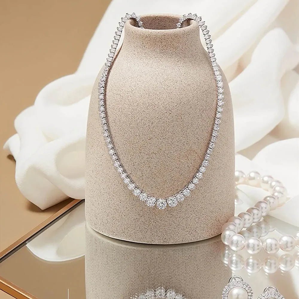 Aurace™ Moissanite Tennis Necklace with Certificate - Aries x Rose