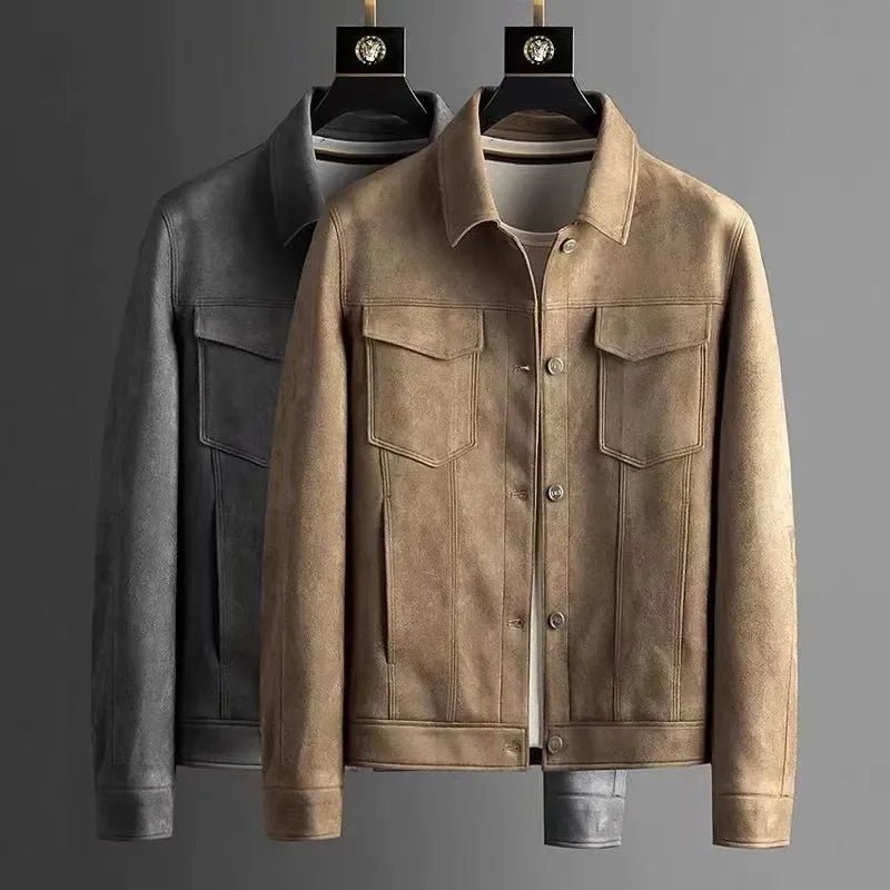 Velveno Men's Chamois Leather Jacket - Aries x Rose