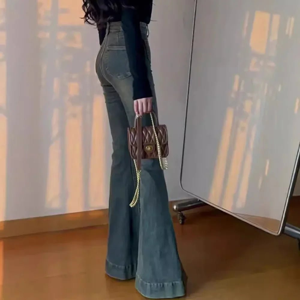 Zyara Distressed Bell Bottom Jeans - Aries x Rose