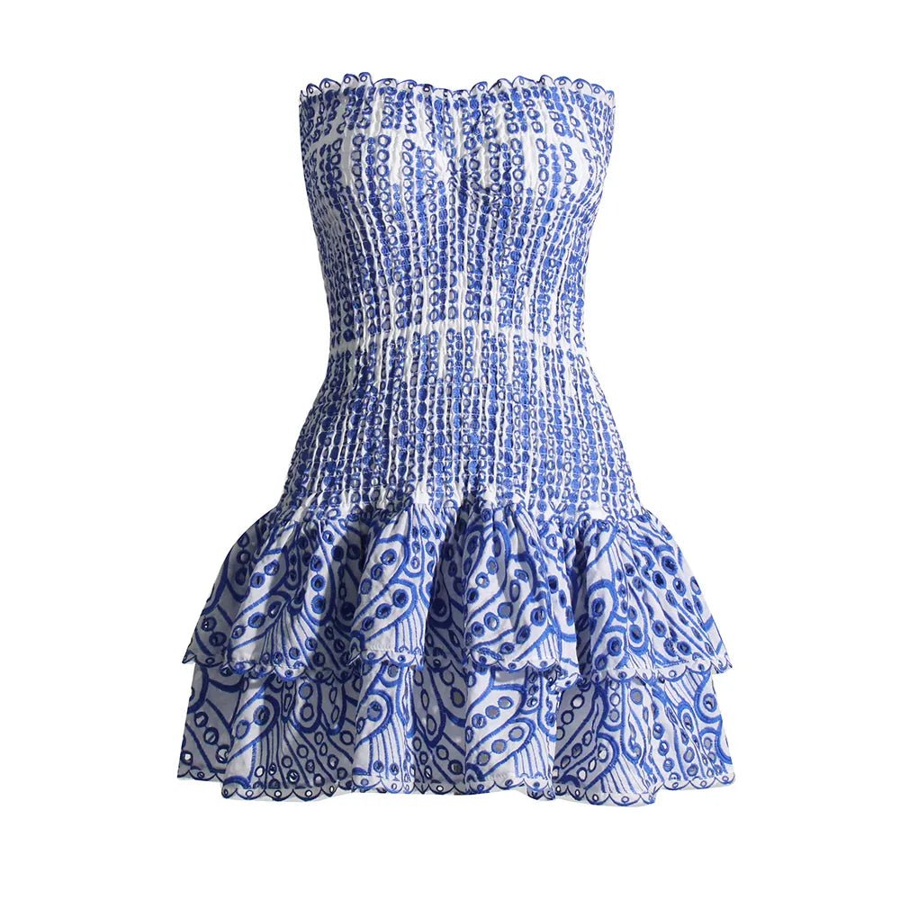 Solvella Strapless Mini Dress - Aries x Rose