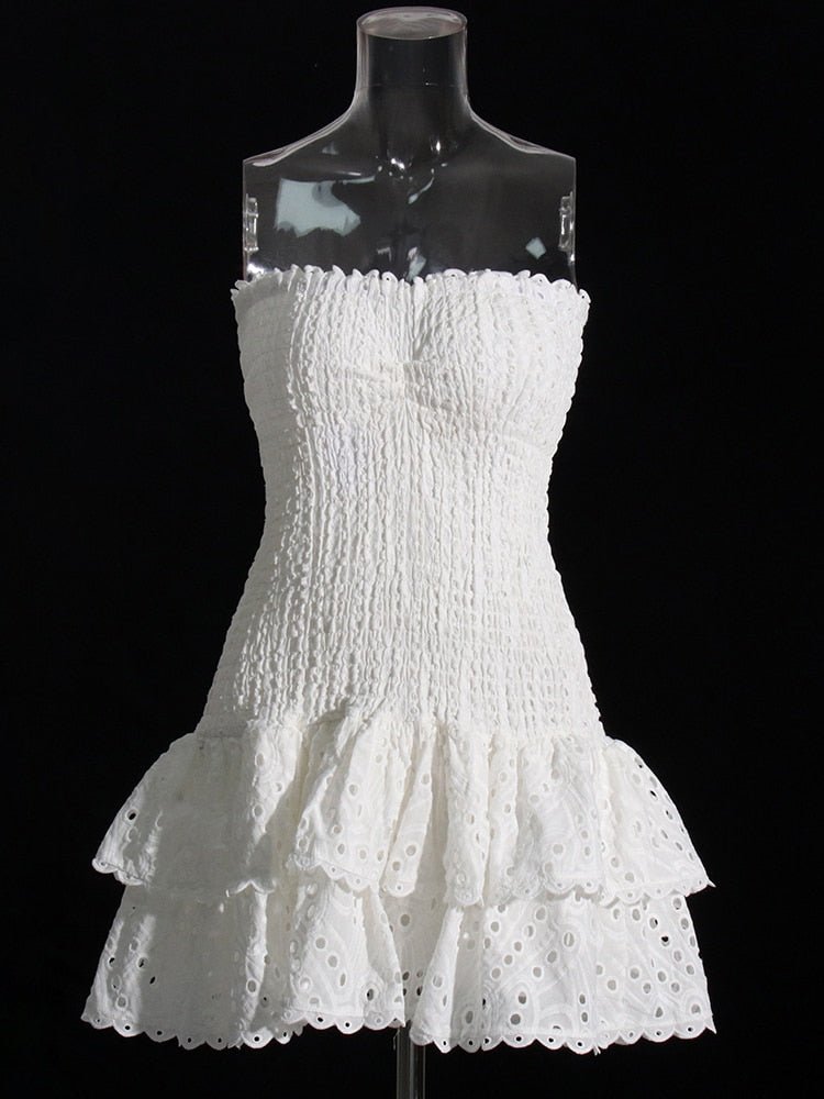 Solvella Strapless Mini Dress - Aries x Rose