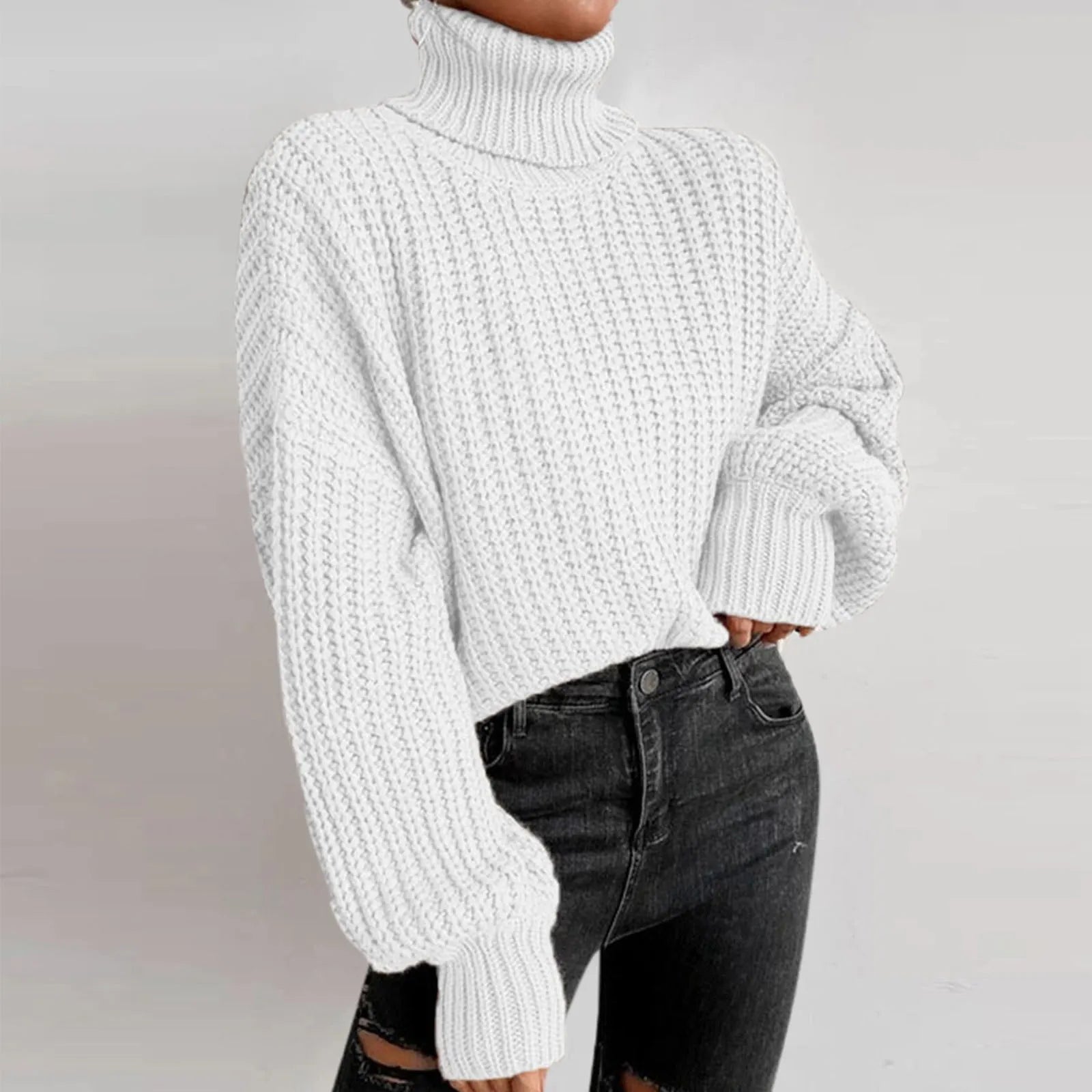 Women's Oversized Knitted Sweater - Aries x Rose