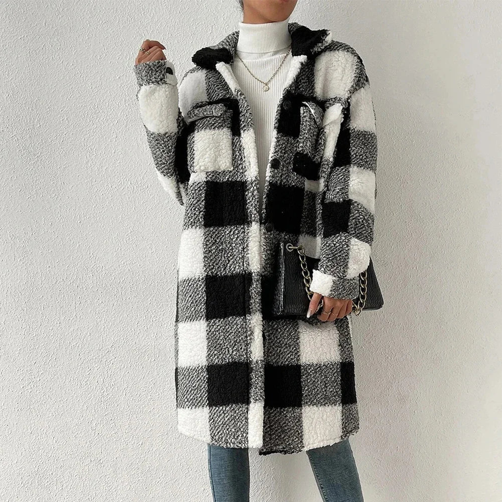 Tartan Fleece Plaid Shirt Jacket (Shacket) - Aries x Rose