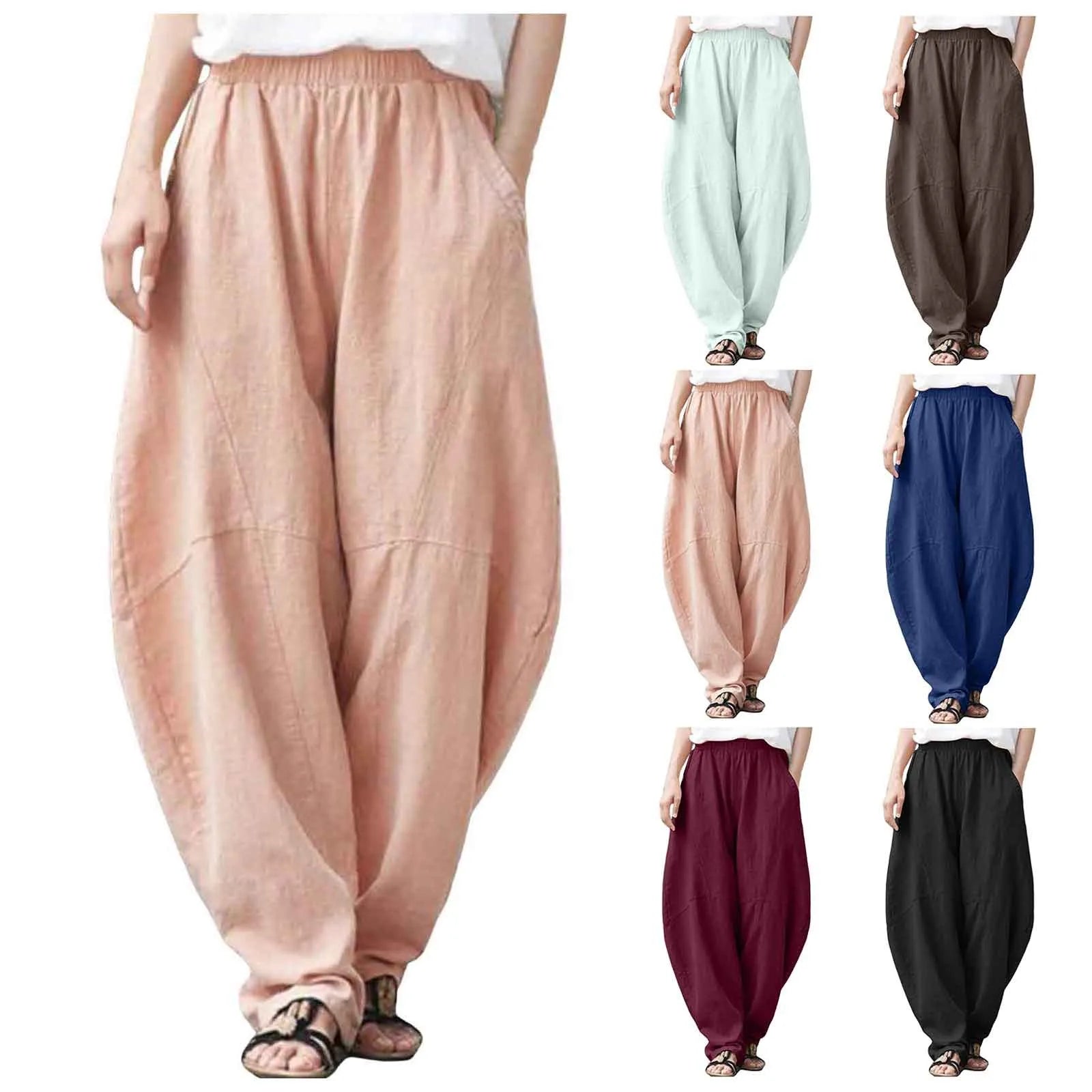 Eloria Linen Harem Pants - Aries x Rose