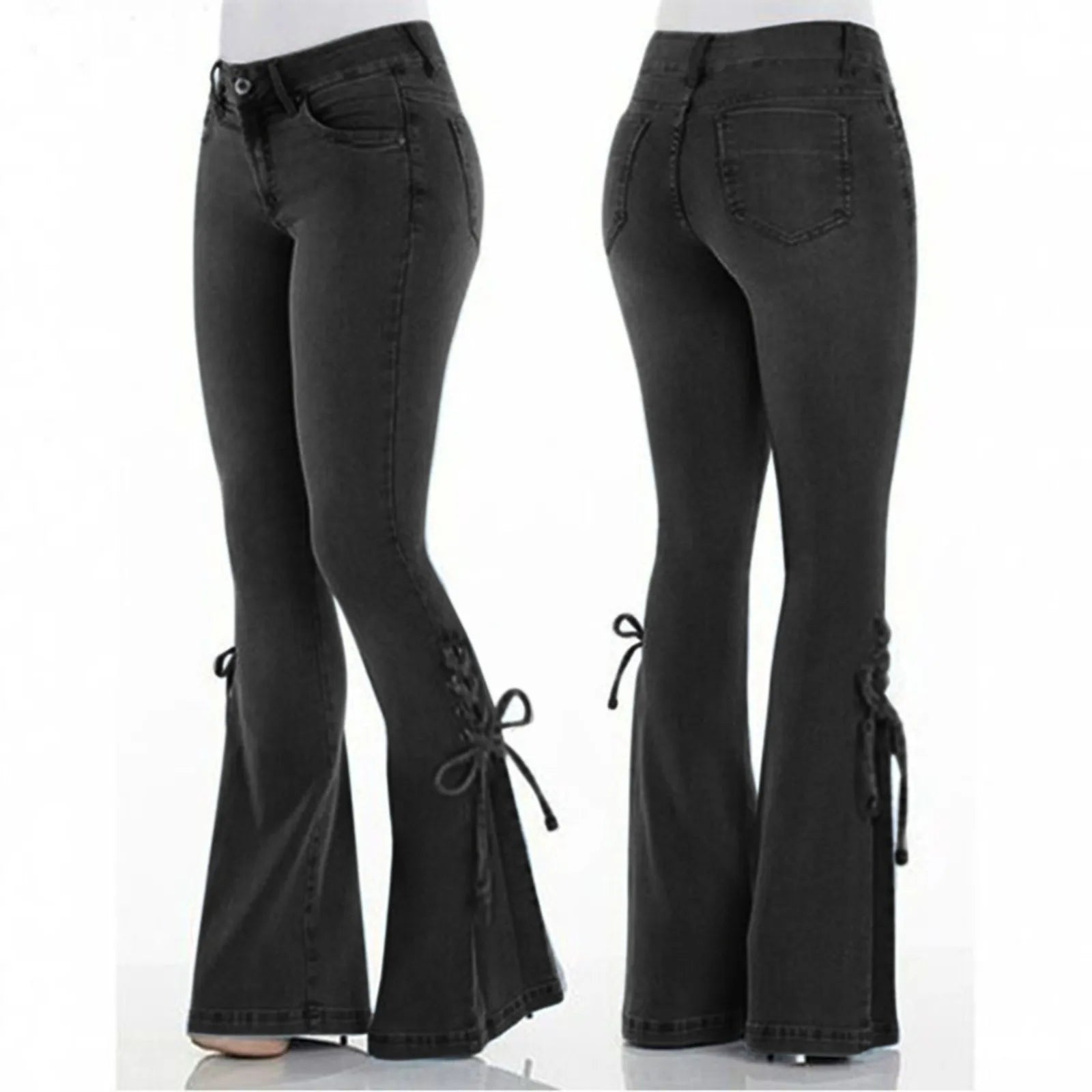 Zayden Lace - Up Bell Bottoms - Aries x Rose