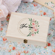 TimberCraft Wooden Personalized Wedding Memory Box