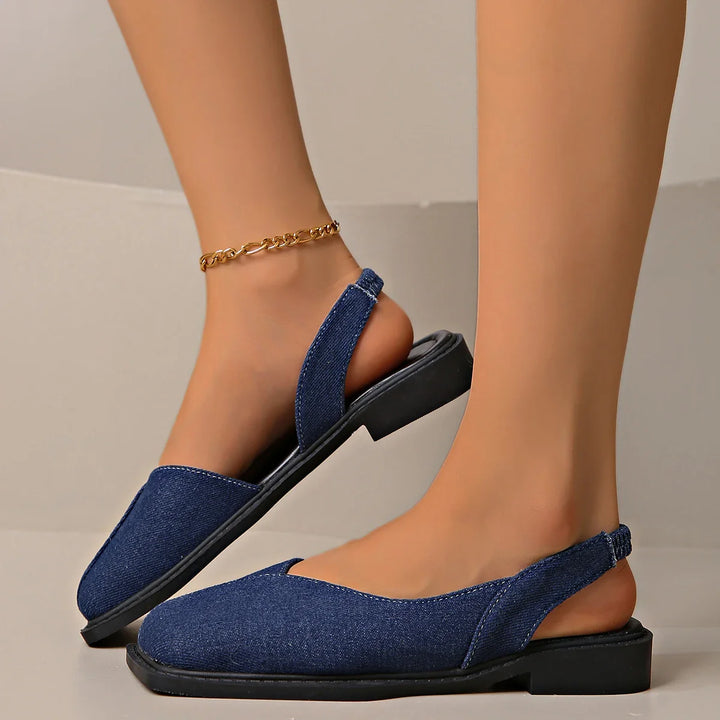 Mirabelle Square Toe Slip-Ons