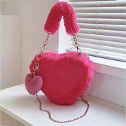 Elara Fur Heart Handbag - Buy 1 Get 1 Free