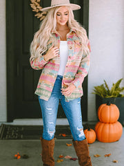 GypsyLady Western Aztec Button-Down Shirt Jacket (Shacket)