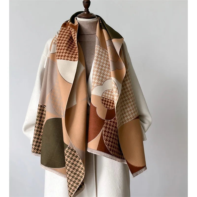 Velvessa Women’s Cashmere Winter Scarf - Aries x Rose
