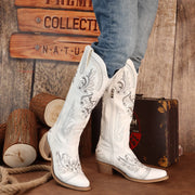 Lunara Wide-Calf Knee-High Cowboy Boots for Women