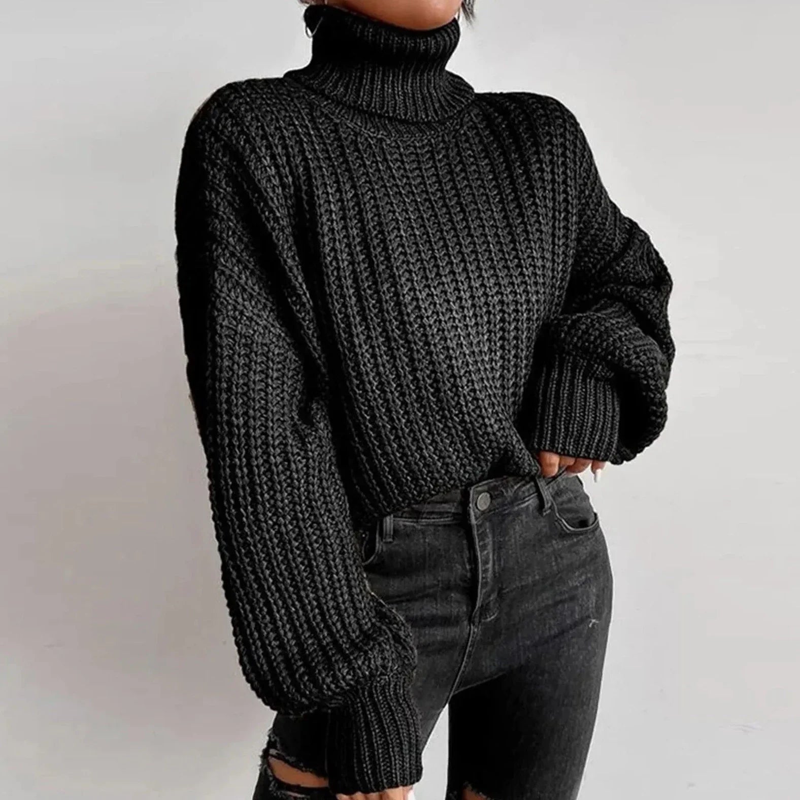 Women's Oversized Knitted Sweater - Aries x Rose