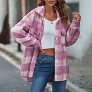 Plaid Flannel Oversized Shirt Jacket (Shacket)