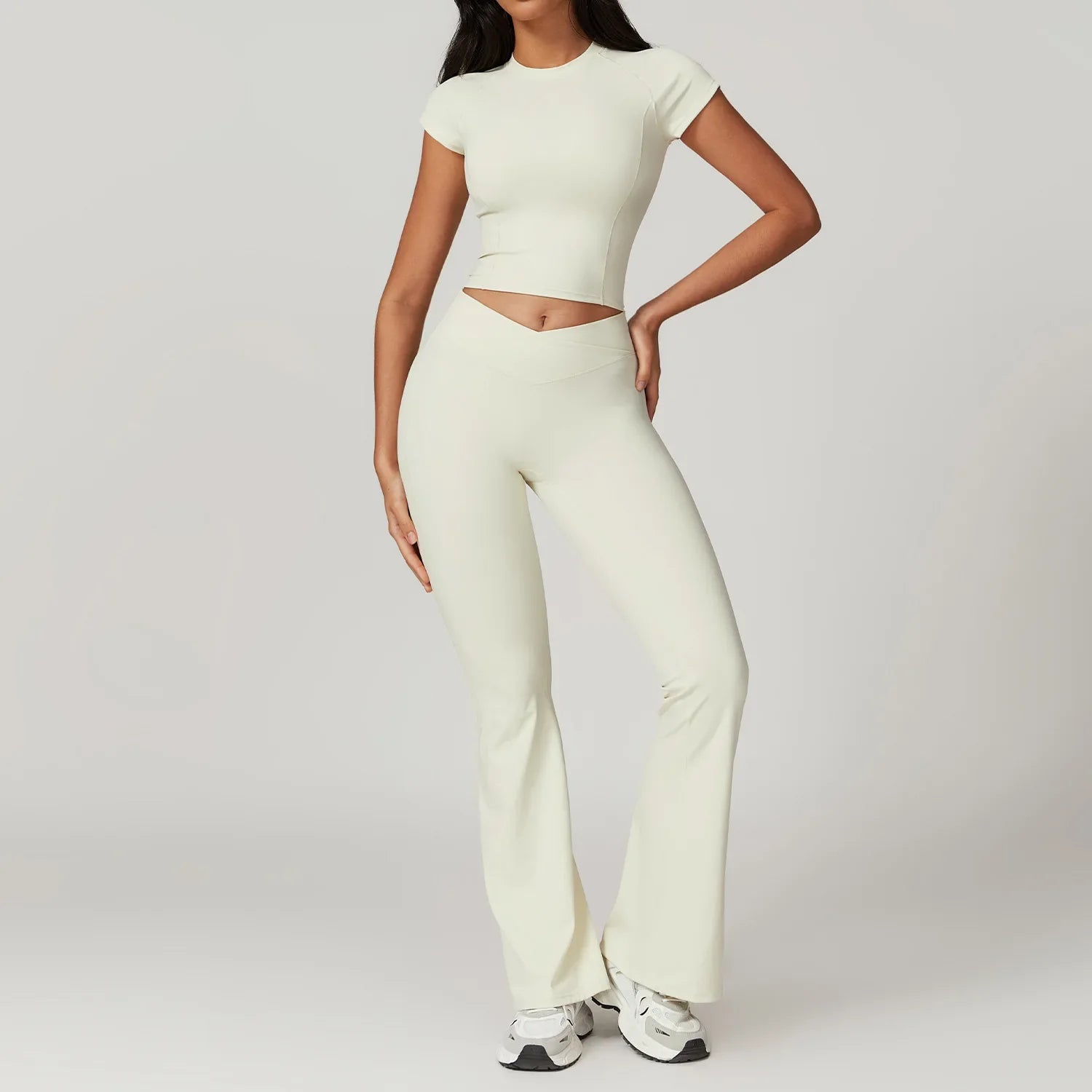 Athliva Women’s Flared Yoga Pants - Aries x Rose