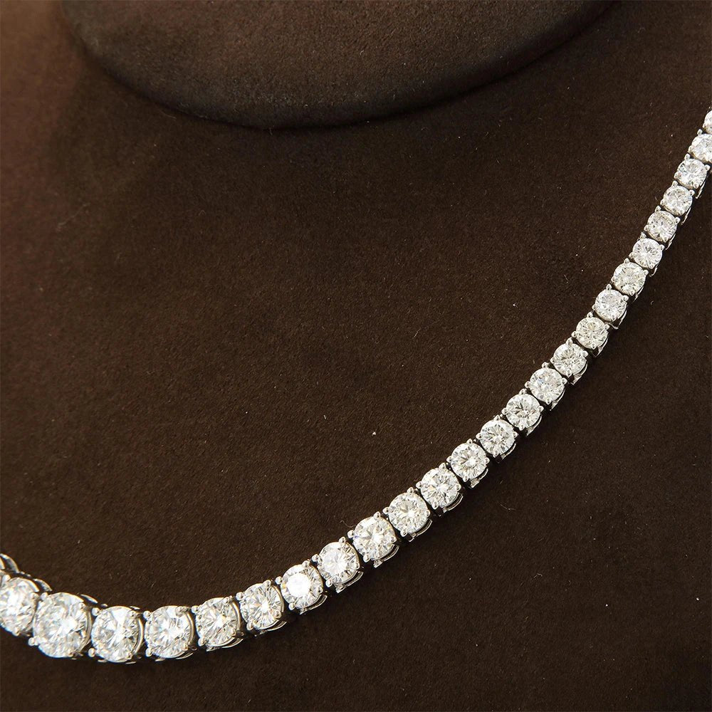 Aurace™ Moissanite Tennis Necklace with Certificate - Aries x Rose