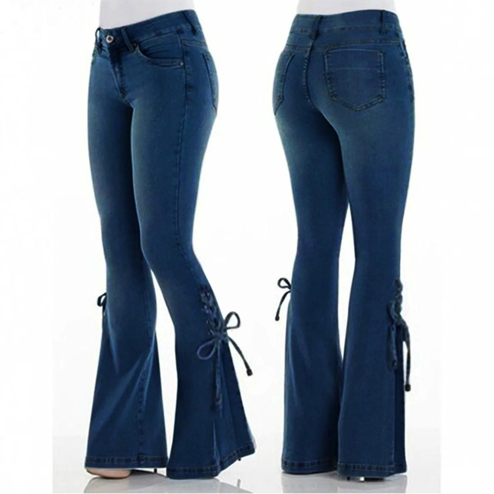 Zayden Lace - Up Bell Bottoms - Aries x Rose
