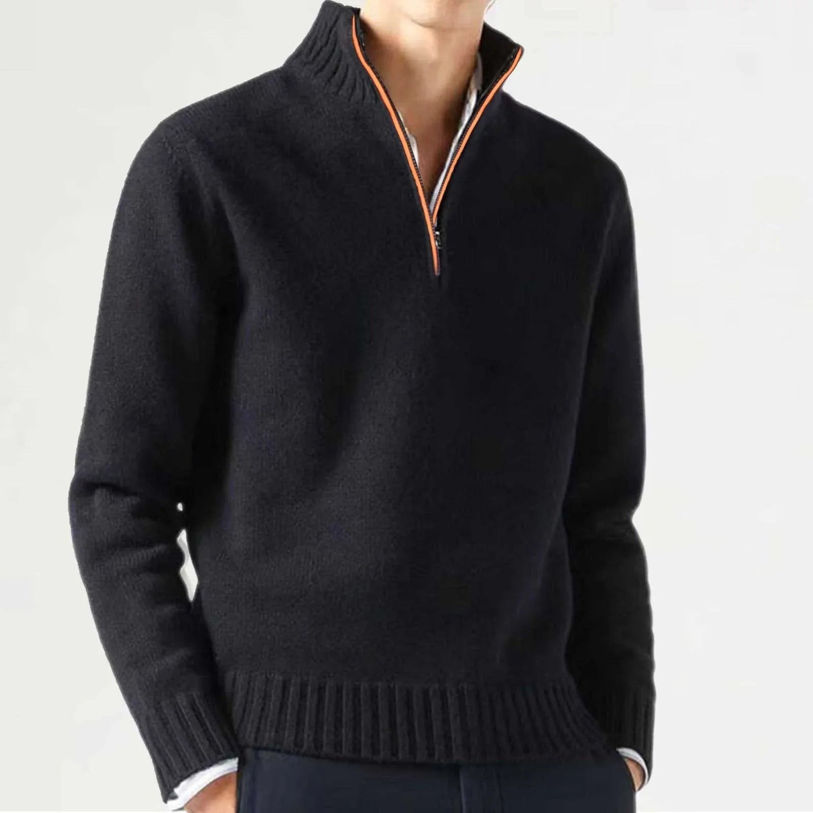 Men's Cashmere Zipper Sweater - Aries x Rose