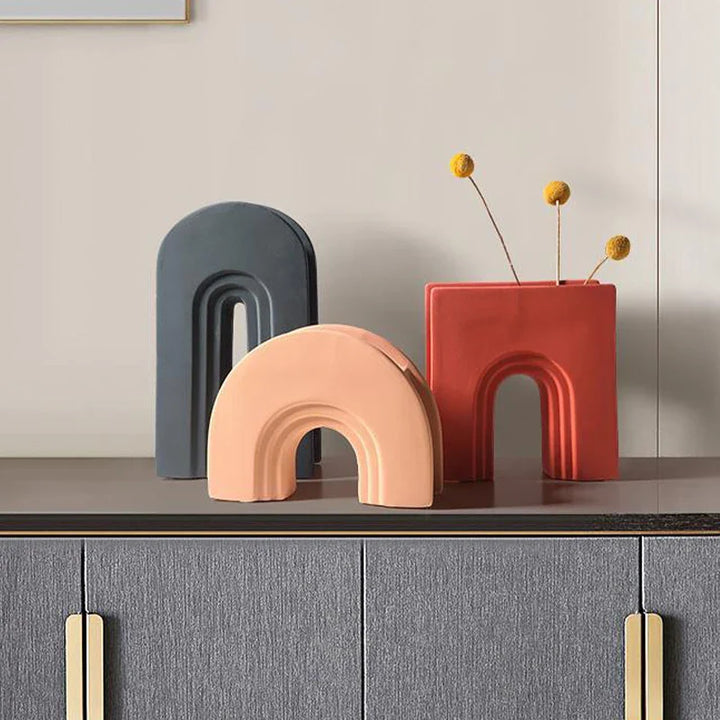 Nordic Ceramic Geometric Vase