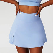 CloudHide High-Waist Tennis Skirt Shorts (Skort)