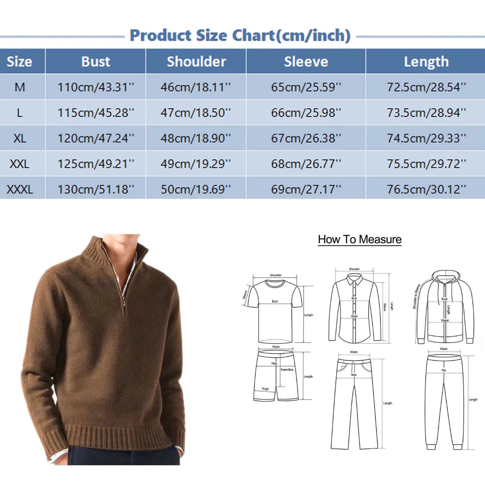 Men's Cashmere Zipper Sweater - Aries x Rose
