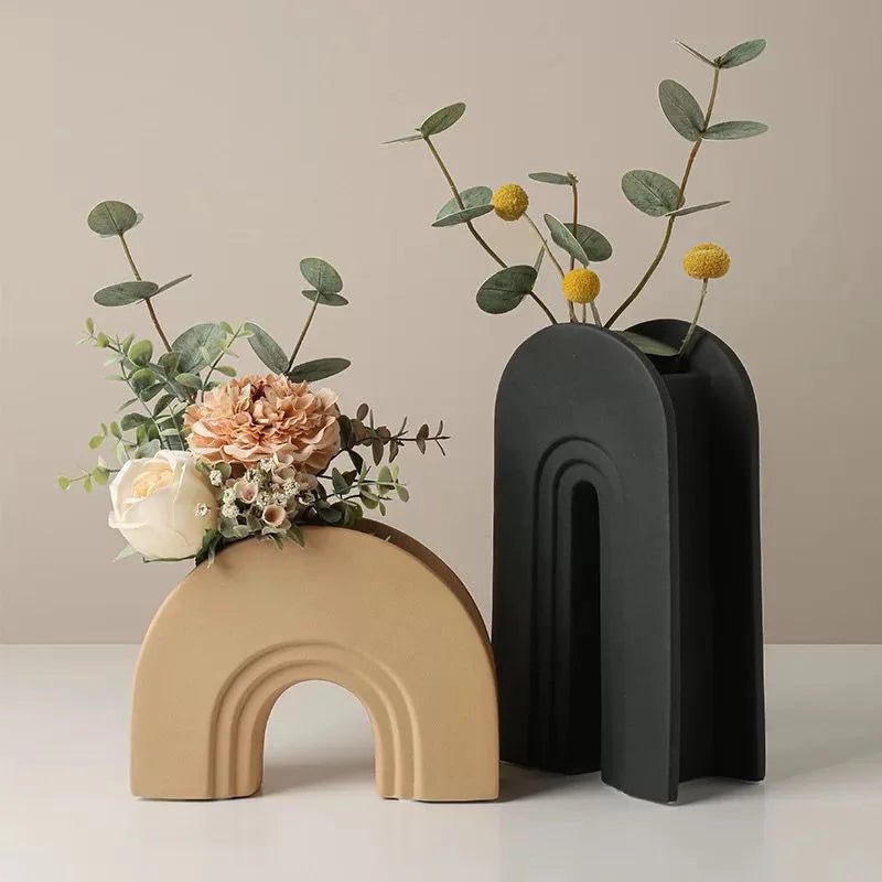 Nordic Ceramic Geometric Vase - Aries x Rose