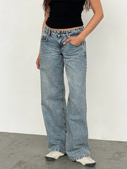 Denvora Y2K Low-Rise Baggy Jeans
