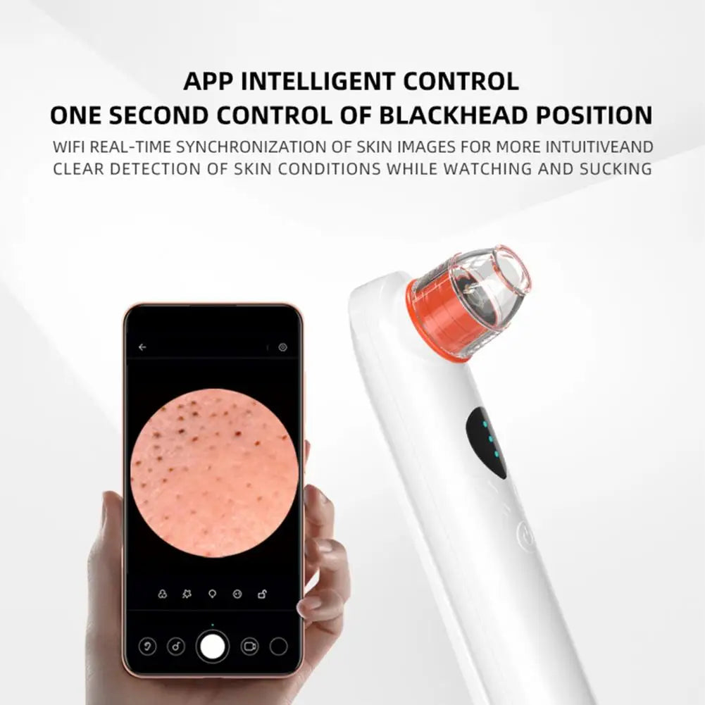 Blackhead Pore Vacuum Extractor Skin Magnifier Blackhead Remover Vacuum with Camera for Acne Removal Usb Rechargeable for Men