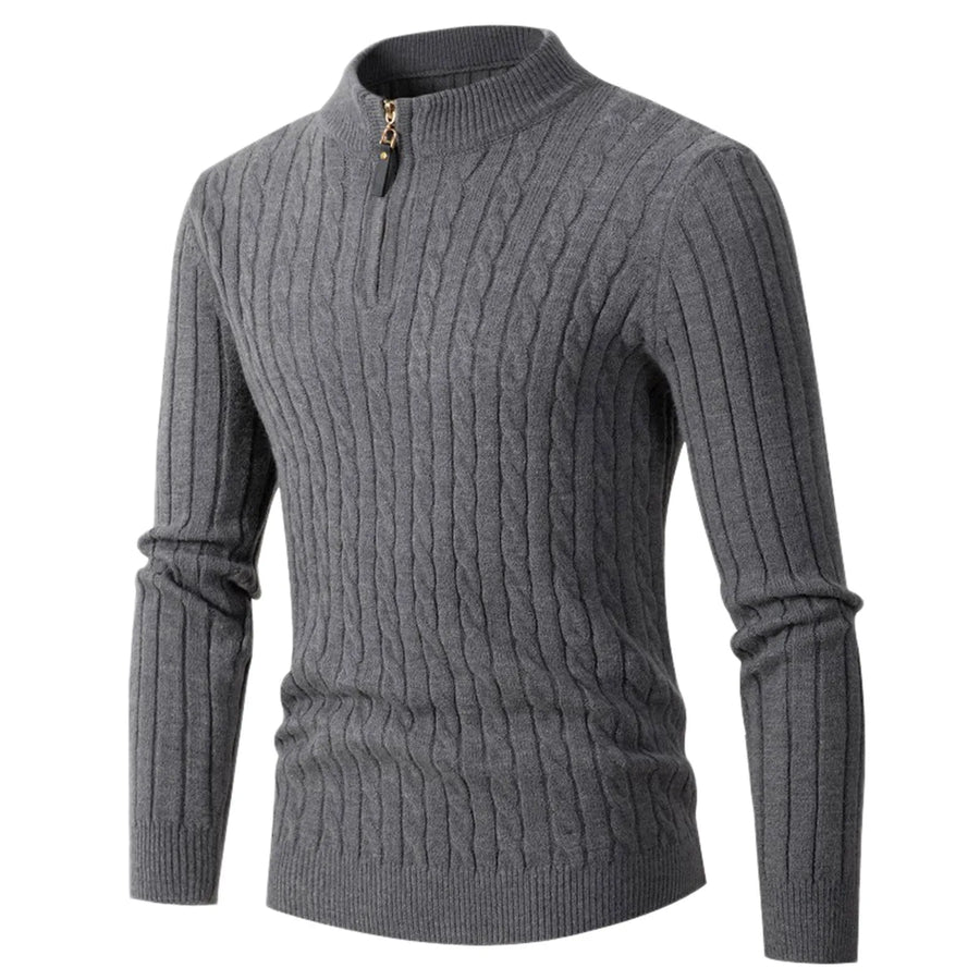 Men's Zipper Pullover Sweater - Aries x Rose