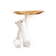 Polar Bear Figurine with Tray