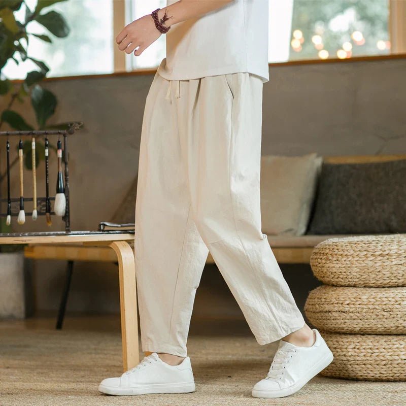 Arden Cotton - Linen Drawstring Pants - Aries x Rose