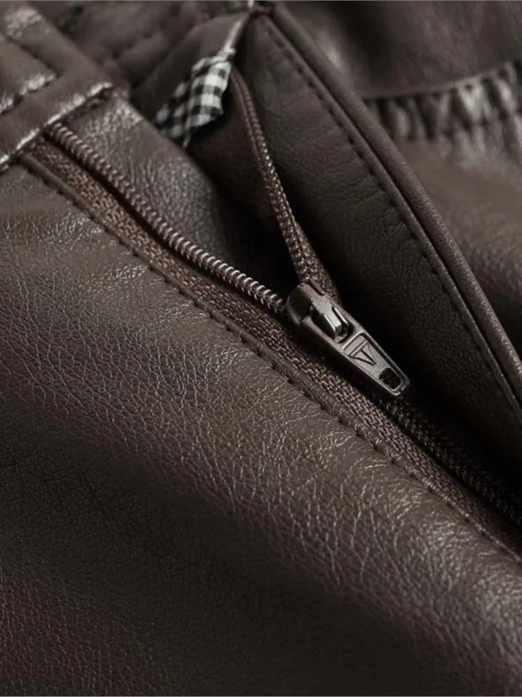 Zuvéra PU Leather Wide - Leg Pants - Aries x Rose