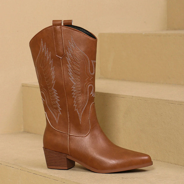 Celestia High-Knee Cowgirl Boots for Women