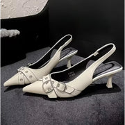Caldré Pointed Strap Heels – Designer Kitten Sandals